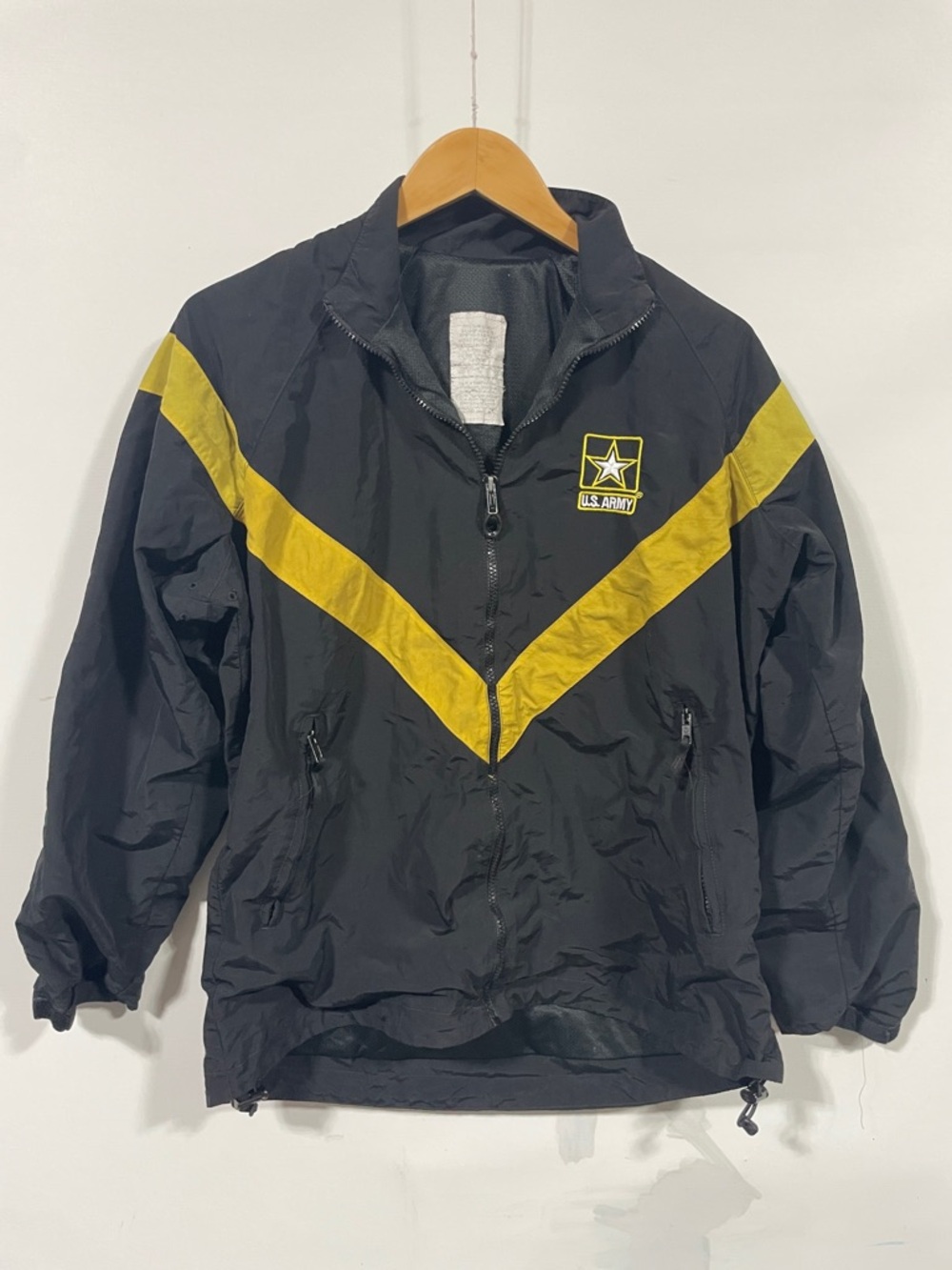 U.S. Army Black & Yellow Chevron Zip Windbreaker